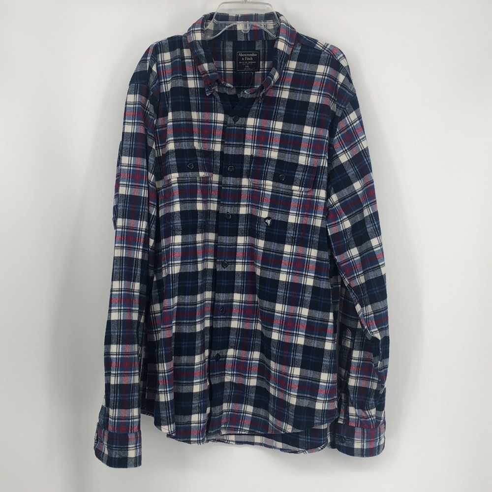 Abercrombie & Fitch Flannel Button Down Long Sleeve-Size XXL NWT